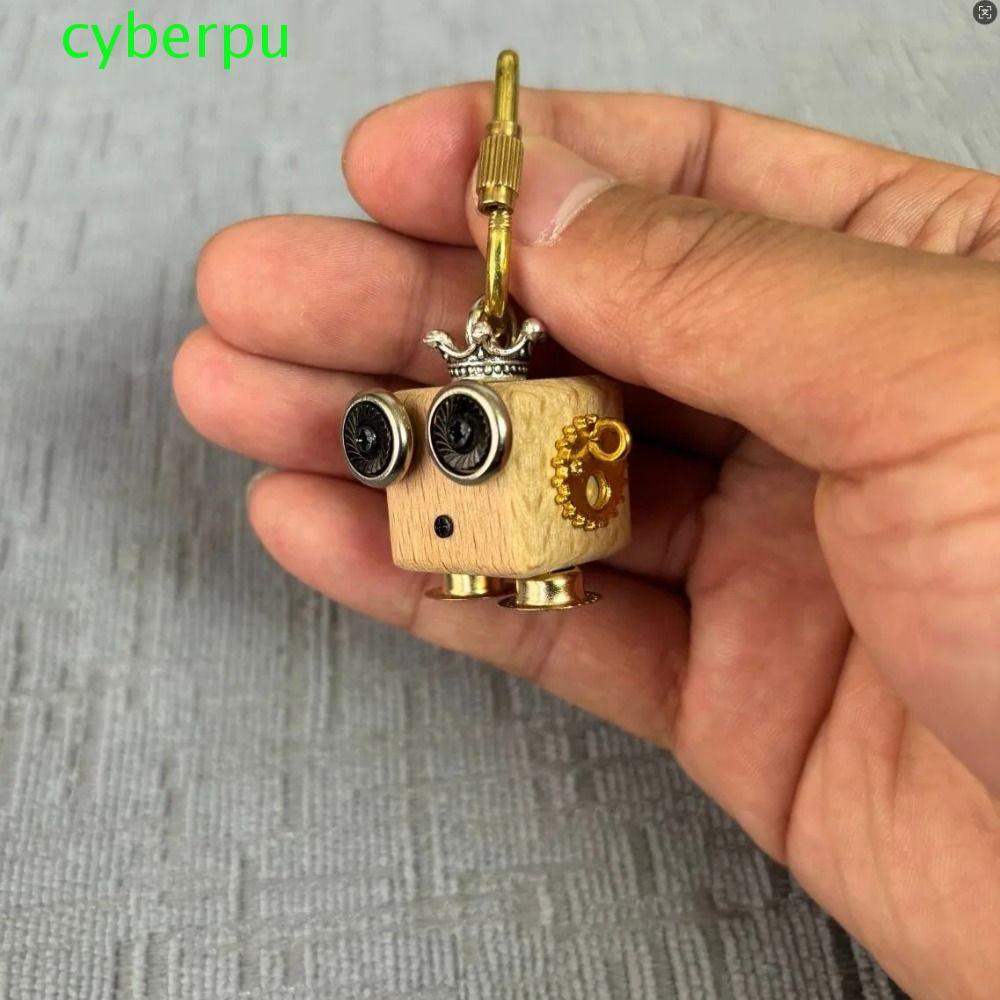 จี้หุ่นยนต์ CYBERPULSE จี้โชคเกอร์สีทองใหม่ ตกแต่งพวงกุญแจหุ่นยนต์แฟชั่นวินเทจเกาหลีไม่ซ้ําใคร