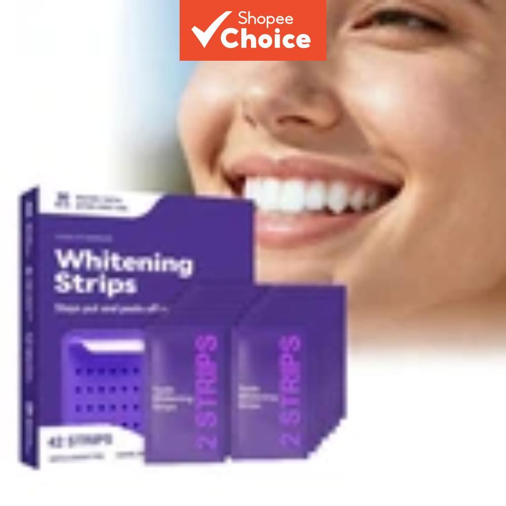 Violet Brightening ฟันไวท์เทนนิ่งสตริปส์ 30-Min Fast Smile Care | แผ่นแปะไวท์เทนนิ่งที่ปลอดภัยเคลือบ