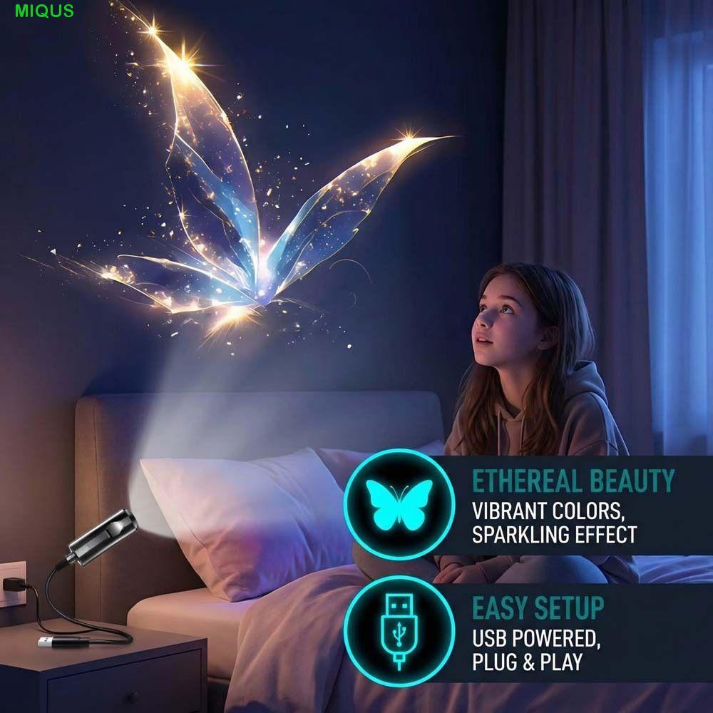 ไฟกลางคืนฉายภาพ MIQUS, การออกแบบแบบพกพาปลาวาฬ LED USB ไฟโปรเจคเตอร์, ของขวัญเทศกาลรูปแบบปรับได้ผีเสื้อแมงกะพรุนโคมไฟฉายทางทะเลเพดาน