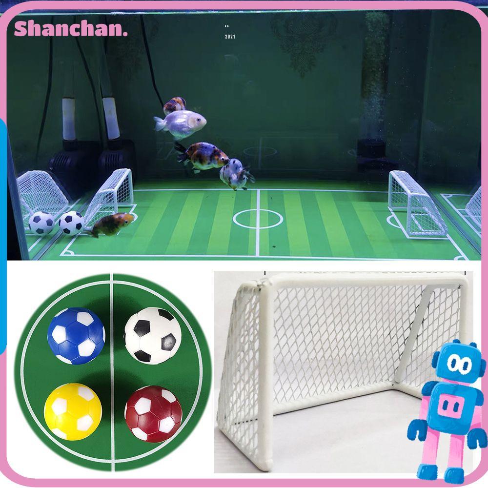 SHANCHAN Football Field Mini Sinking Ball Aquarium Football Goal ใต้น้ํา