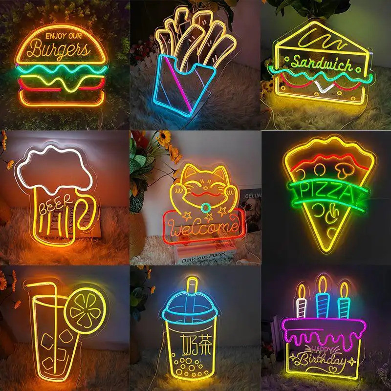 เหมาะสําหรับไฟนีออน นํา แผงลอยตลาดกลางคืน ความสว่างสูง ประหยัดพลังงาน ไฟตกแต่งดีไซน์สร้างสรรค์ ไฟนีออน