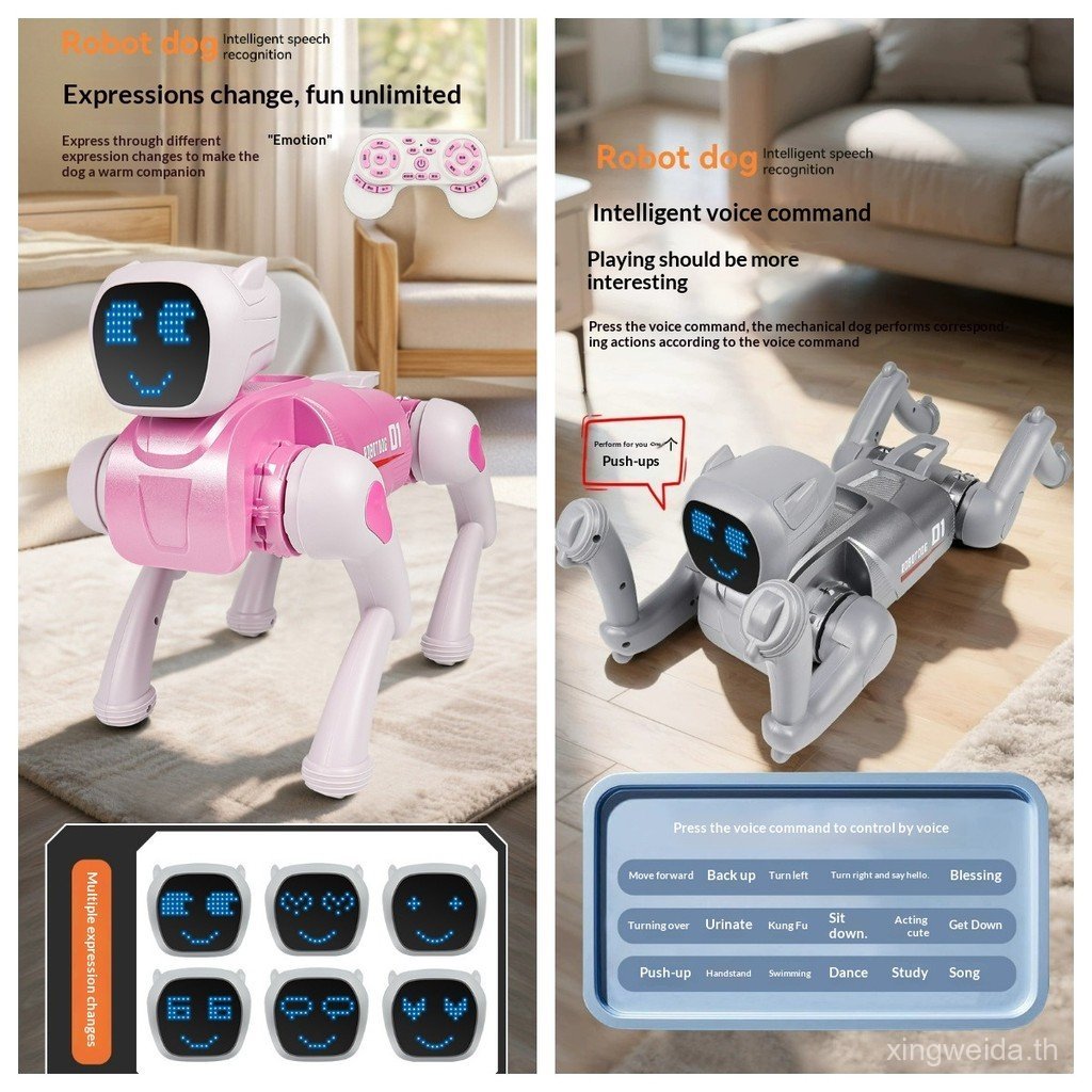 AI สุนัขหุ่นยนต์อัจฉริยะ, การควบคุมด้วยเสียงแบบตั้งโปรแกรมได้, หุ่นยนต์เด็กสัตว์เลี้ยง, ของเล่นที่ควบคุมด้วยท่าทาง, การเต้นแบบฝา ราคา ถูกที่สุด ดีลบีเคเค แกลเลอรีภาพที่ 5
