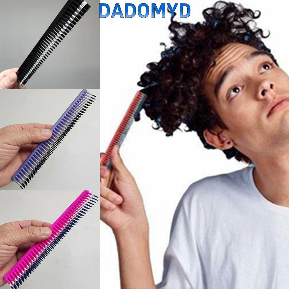 DADOMYD Curl Dinning Brush, Hair Stylishing Tool สะดวกต่อการใช้งาน 3 แถว Detangling Comb, อินเทรนด์กว้างฟันแบบพกพาผมหยิกแปรงสําหรับ Dinning Curls