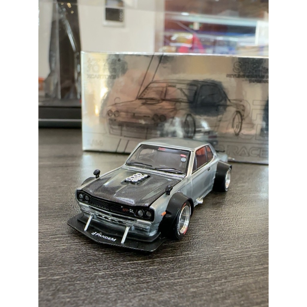 Tuoyi POPRACE S19-in88 Skyline GT-R V8 Drift Car Model+1/64 Alloy Car Model จัดส่งฟรี Non-Remote, ภา
