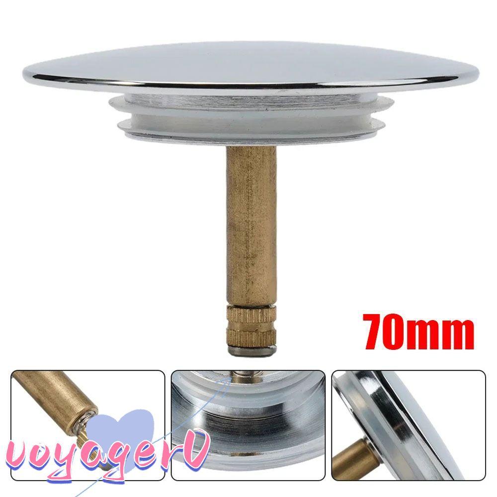 VOYAGER 1 ชิ้นปลั๊กอ่างอาบน้ํา, Pop Up Waste Stopper ปรับ Bath Stopper, ทองเหลืองเท่านั้นซีลแบน 70 ม