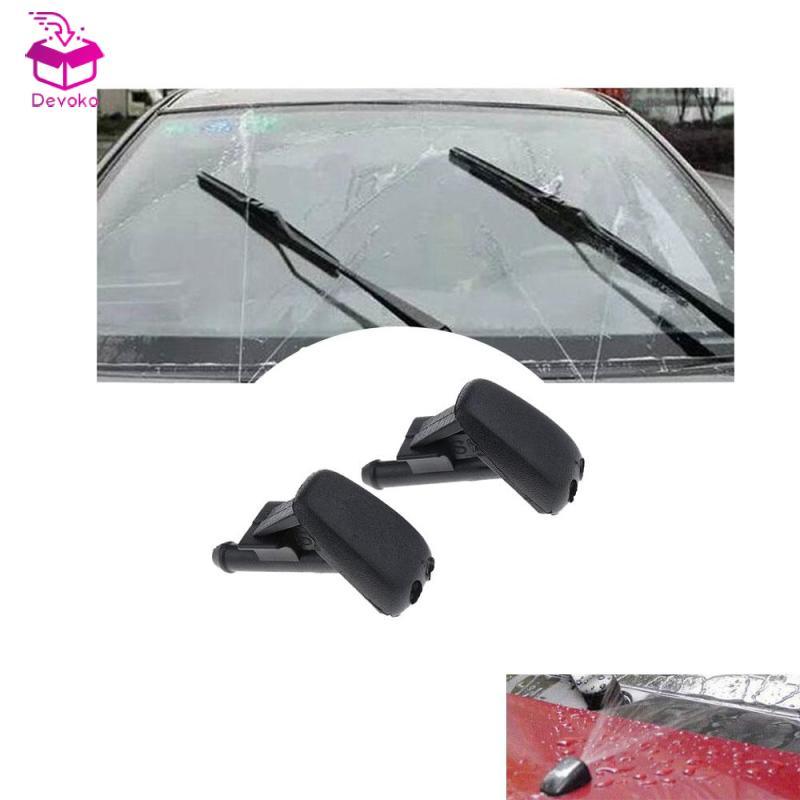 [chiwanji2mf] 2x สีดํากระจก Wiper Water Jet สเปรย์เครื่องซักผ้าหัวฉีดสําหรับ BMW E90 E60 E46