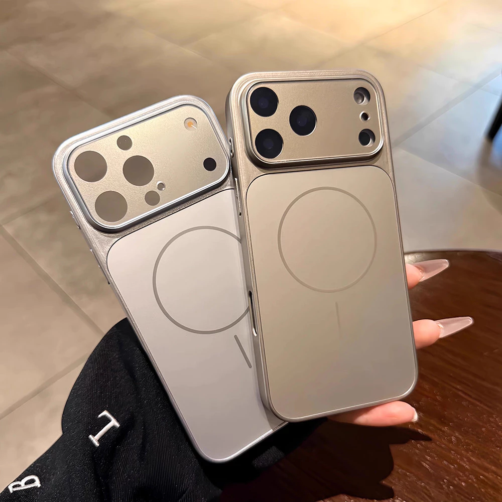 Acrylic Matte Magnetic เคส For iPhone 16 Pro Max 13 11 17 14 15 12 Air 13promax 17promax 16promax เคสโทรศัพท์มือถือ