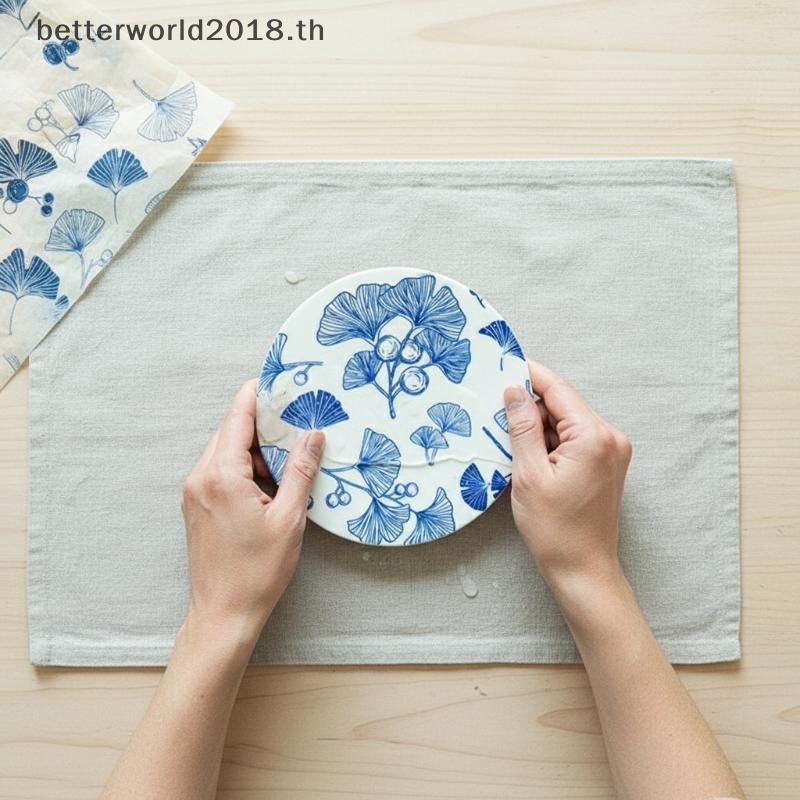 [bet] กระดาษถ่ายโอนดินเซรามิก 20 ชิ้น Underglaze ดอกไม้แผ่นรูปลอกเครื่องปั้นดินเผา DIY เครื่องมือสํา