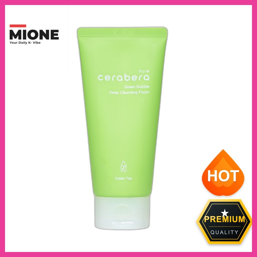 [cerabera] โฟมล้างหน้า Green Bubble Deep 120ml 1 ชิ้น / โฟมล้างหน้าเกาหลี / Deep Clean / ของแท้ 100%