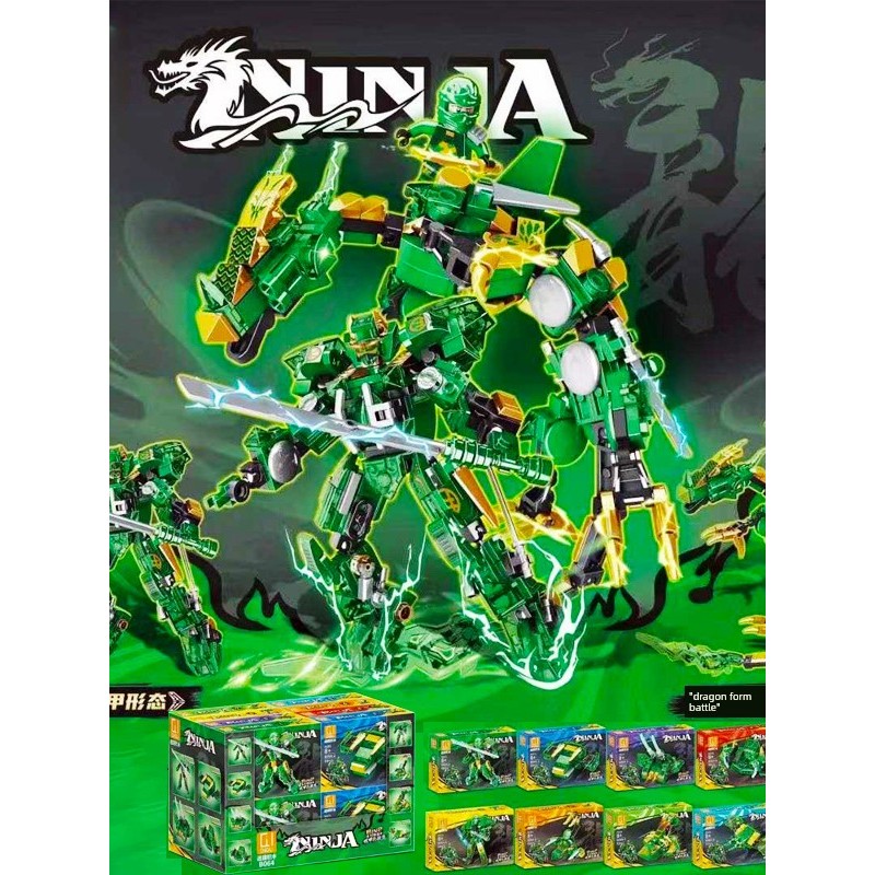 เลโก้ ninjago Avengers Building Blocks 8 กล่องชุด Phantom Lloyd Fit Dragon หรือ Mecha ชุดประกอบของเล