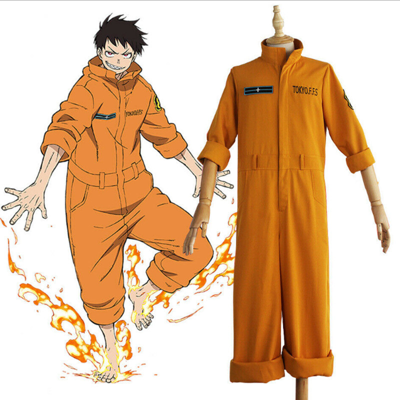 คอสเพลย์ Fire Force Shinra Kakkabe - ชุดเครื่องแต่งกายครบเซต K2IU
