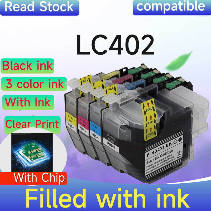 เข้ากันได้กับตลับหมึก Brother LC402 MFC-J5340DW, J6740DW, J6540DW, และ J6940DW.