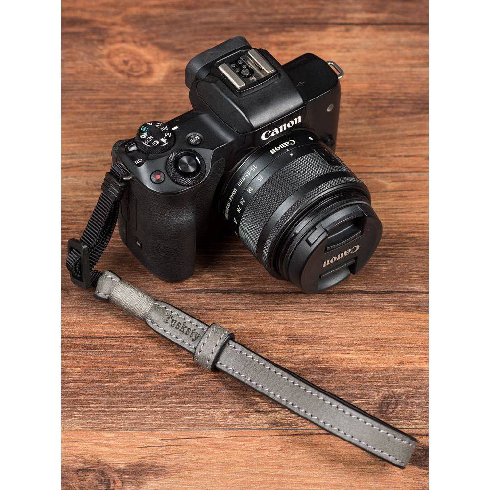 เหมาะสําหรับ Canon Micro Single Camera Rope EOSM6M50MarkII รุ่นที่สอง R50M200 สายรัดข้อมือ Cowhide H