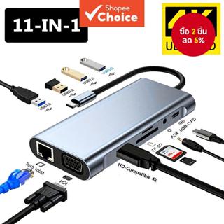 Multiport Adapter11-in-1 , 10 นิ้ว vga to type c,HDMI, VGA, …