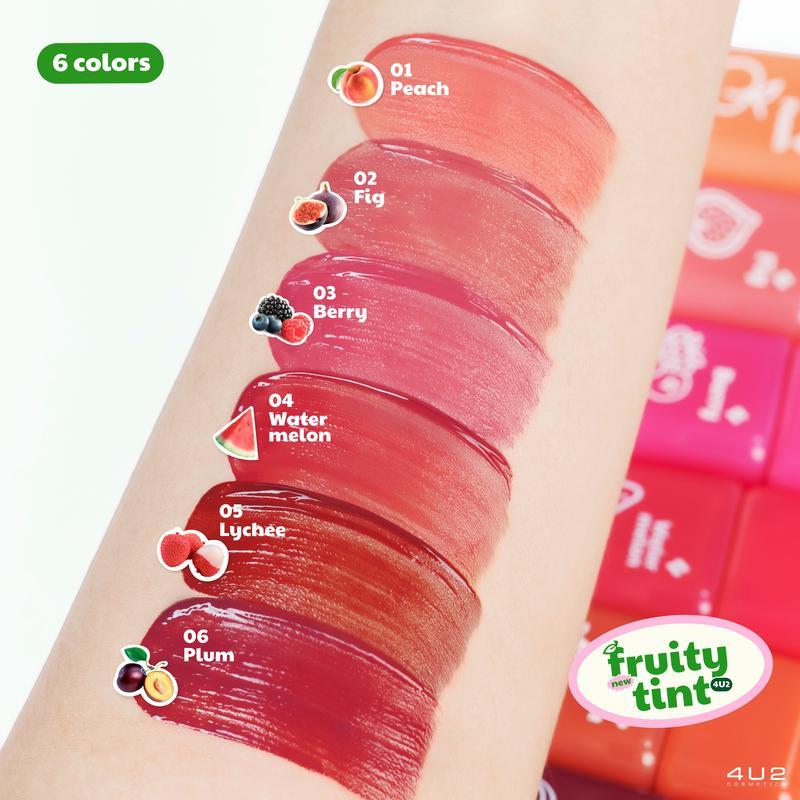 ฟรุตตี้ทินท์ 4U2 FRUITY TINT - ฟรุตตี้ทินท์ ลิปทิ้น สีชัด ชุ่มชื้น ติดทน ลิปทิ้นปากไม่คล้ำ 4u2