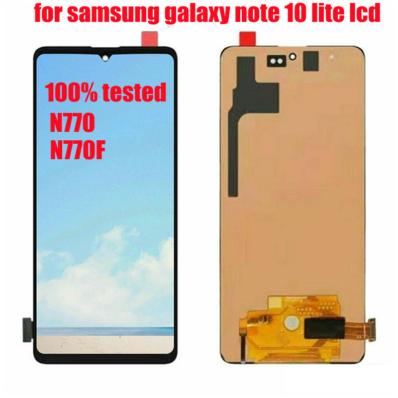 TFT LCD สําหรับ Samsung Galaxy หมายเหตุ 10 Lite จอแสดงผล LCD Touch Screen Digitizer สําหรับ Samsung 