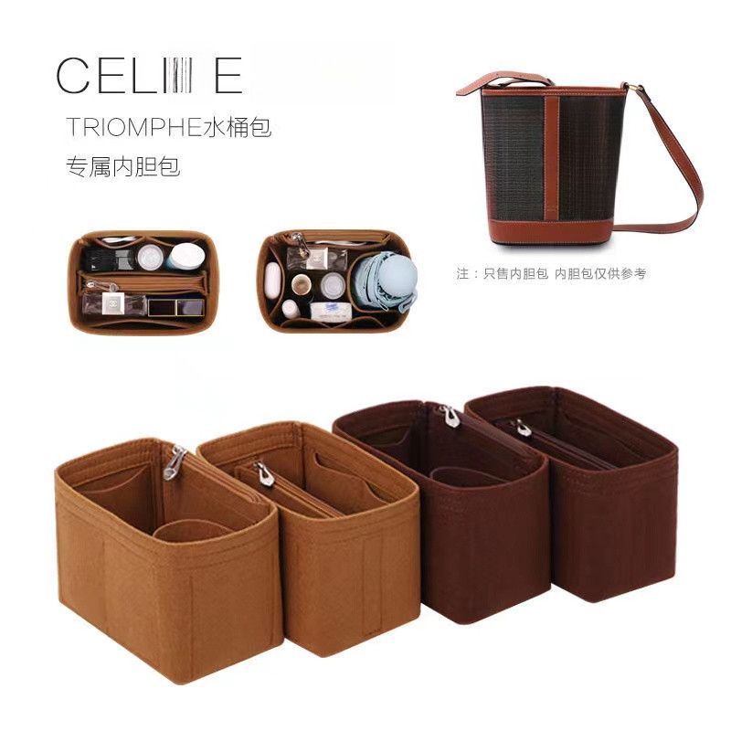 Felt Liner Bag เหมาะสําหรับ Triomphe Presbyopic Bucket Bag Liner Bag in Bag Storage Support Finishing Lining – โปรปัง