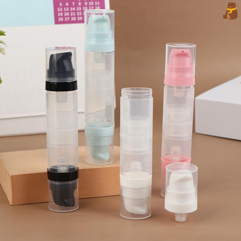 [TA] 5ml + 5ml Double Headed Vacuum Press Type /Lotion Bottle Refillable Makeup Cosmetics For Cream 