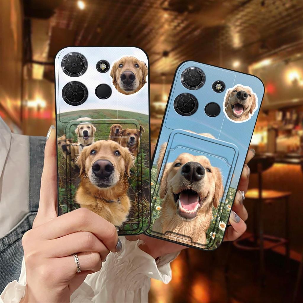 การ์ดกระเป๋า Graffiti เคสโทรศัพท์สําหรับ TCL 503/T442M/T442A/T442J Cat Full wrap ป้องกันปกหลัง Dirt-