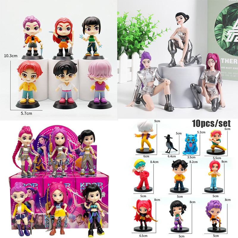 Action Figure 10pcs KPop Demon Hunters Rumi Saja ของเล่นเด็กคอลเลกชันของขวัญ