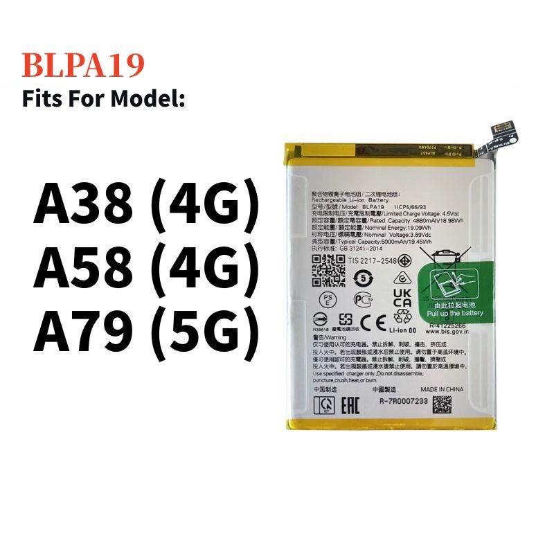 Battery BLPA19 Compatible For แบตเตอรี่ OPPO A38 A58 (4G) แบต A79 (5G)