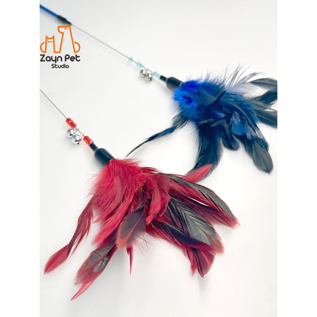 Zayn Zayn 丨 Zayn の Turkey Feather Teasing Cat Stick Long Rod Cat Stick with Bell Cat Cat Fengrong To