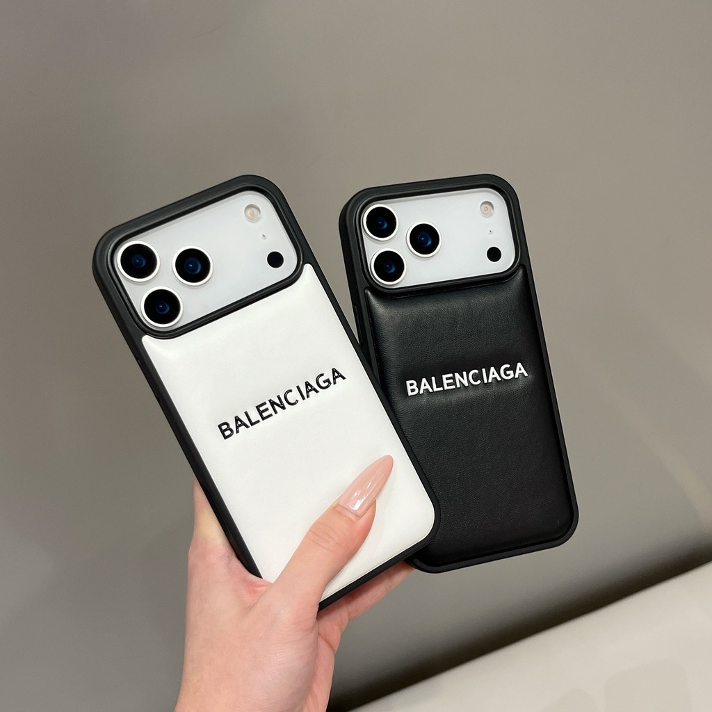หนังตัวอักษรภาษาอังกฤษเหมาะสําหรับ แอปเปิล 17โปรแม็กซ์ เคสโทรศัพท์ ไอโฟน 16/15/14 หนังป้องกันการตกฝาครอบป้องกัน