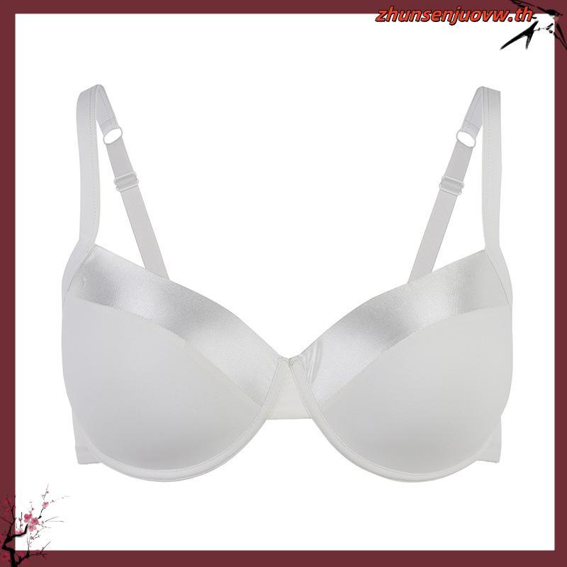 เสื้อใน Wacoal Basic Bra สีเทาน้ำเงิน (NG) มีโครง 4/5 คัพ เก็บทรง ฟองบาง ลำตัวใหญ่ เก็บเนื้อข้างๆ 4 