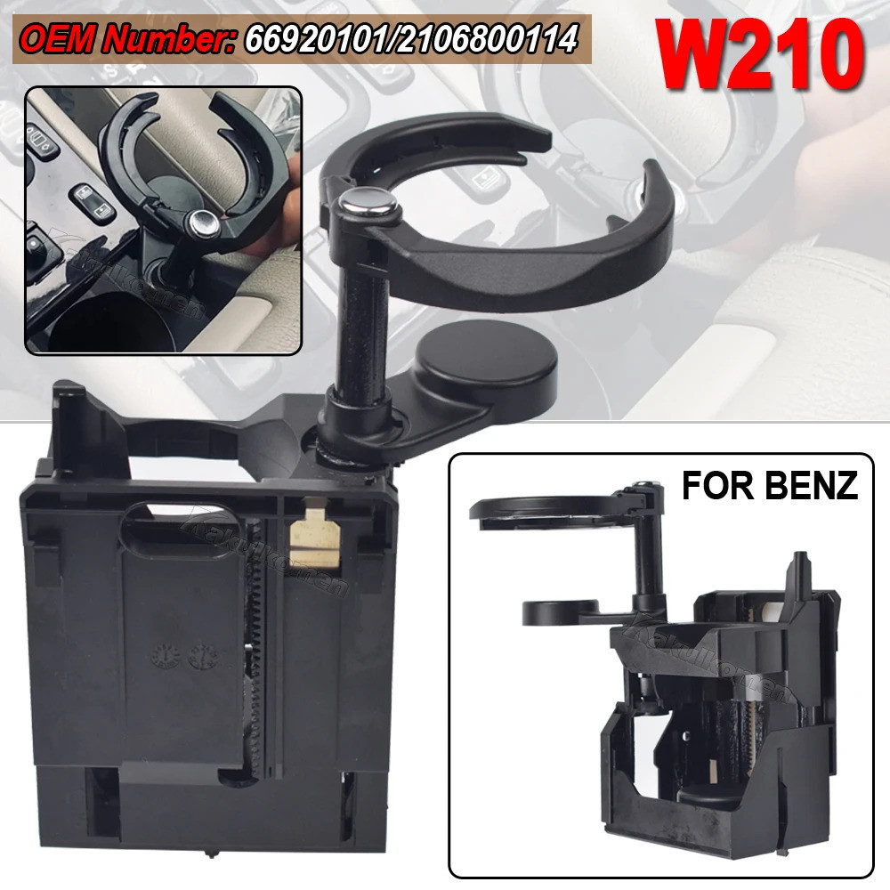 Car Centre Console Cup Holder For Mercedes Benz W210 E300 E320 E420 E430 E55 AMG 2106800114 / 669201