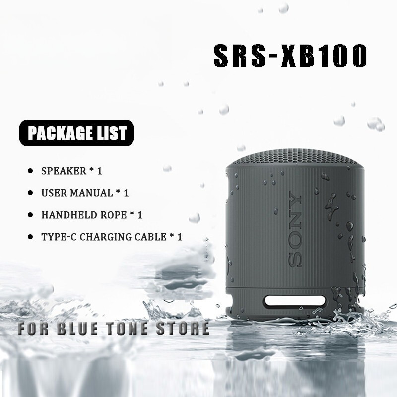 Original Sony SRS-XB100 Extra Bass Portable Bulutooth Speaker IP67 Waterproof Wireless Speaker Built