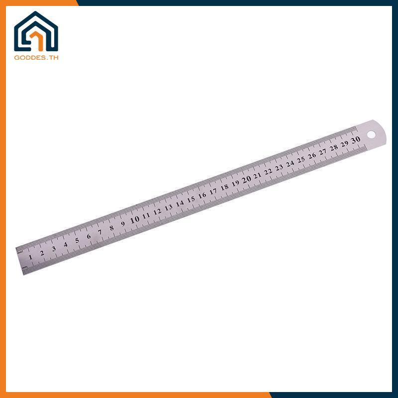Goddes METAL RULER สแตนเลสขอบตรงวาดตัดกันลื่นกลับ TH