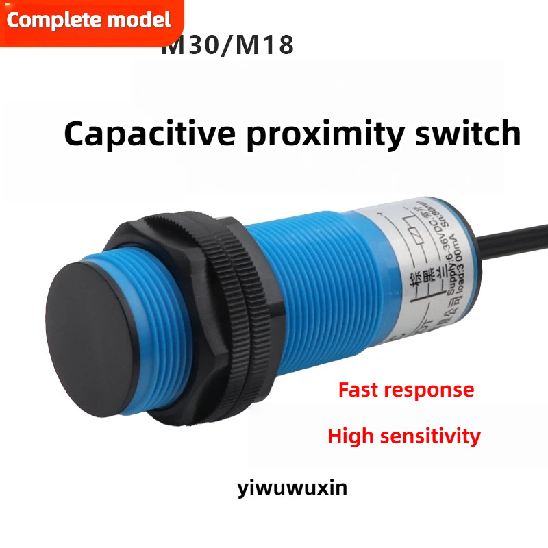 M3018 Capacitive Proximity Switch Liquid วัสดุระดับ Line Sensor Probe Sensor CJM30-10A ปกติเปิดระยะท