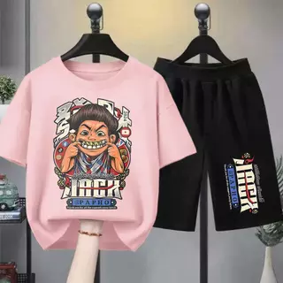 【จัดส่งไทย BOB เซ็ตชุดเด็ก เสื้อ+กางเกง ชุดสองชิ้น ชุดฤดูร้อนใหม่สำหรับเด็กชาย เสื้อยืดแขนสั้นและกางเกงขาสั้น ลำลอ