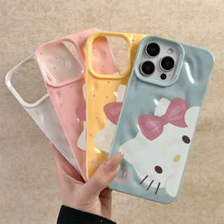 เคสไอโฟน 16 สำหรับ iPhone 13 15 11 12 14 Pro Max 8 15 14 16 7 Plus X XR XS Max ผลิตภัณฑ์ใหม่ เฮลโล คิตตี้ สุดน่ารัก