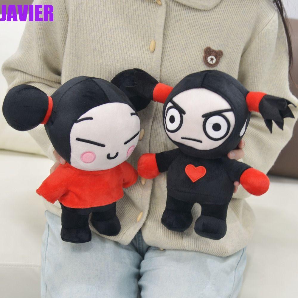 JAVIER ของเล่นตุ๊กตาสไตล์จีน, รุ่น Q Bun อะนิเมะตุ๊กตา, Kawaii นุ่มการ์ตูน Pucca & Garu ตุ๊กตาตุ๊กตา