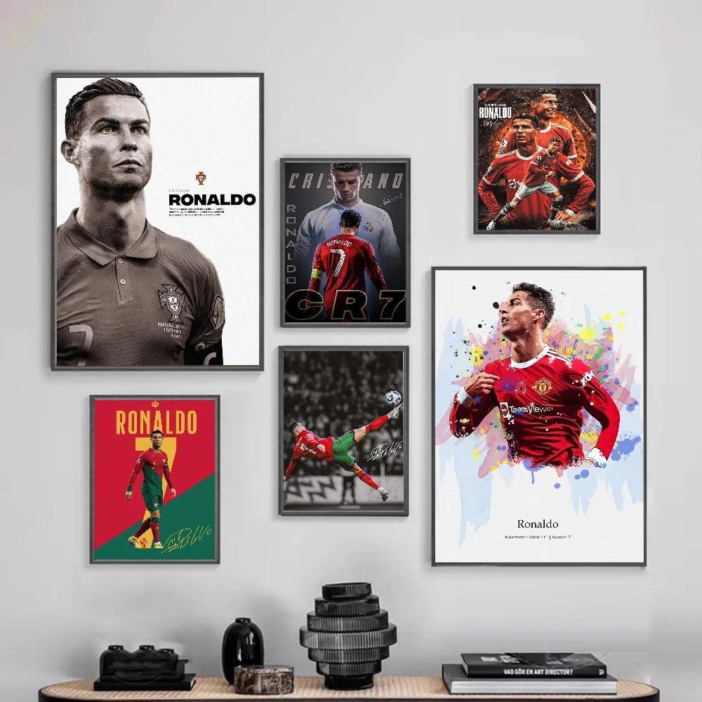 ตํานานนักฟุตบอล CR7 โปสเตอร์ ไม่มีกรอบ ส่วนบุคคลผนังศิลปะโปสเตอร์ภาพสําหรับห้องนั่งเล่นตกแต่งบ้าน