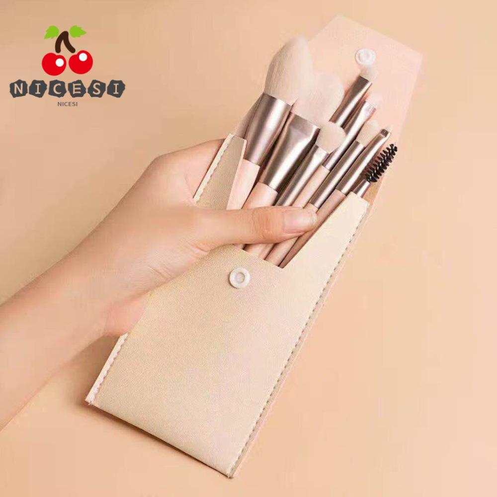 NICESI ชุดแปรงแต่งหน้า 8 ชิ้น, Eye Facial Beauty Soft Bristle Make Up Brush, Fashion Premium Synthet
