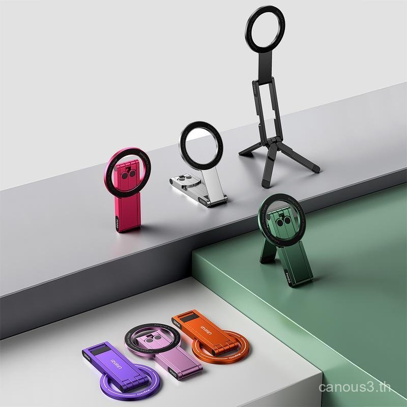 ULANZI MA60 ที่วางโทรศัพท์แม่เหล็กสําหรับ iPhone – ขาตั้งกล้องแบบพับได้ขนาดเล็กอะลูมิเนียม | ขาตั้งโ