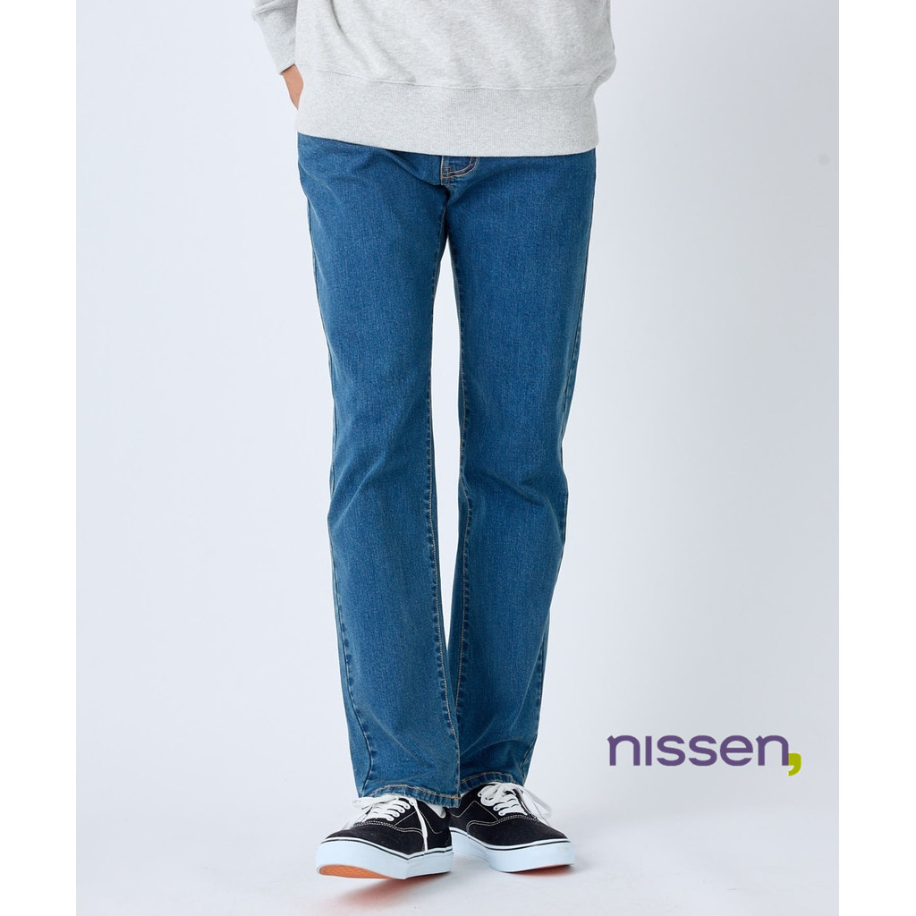 [จัดส่งจากประเทศญี่ปุ่น] Nissen_  กางเกงยีนส์เดนิมยืด  ใส่สบาย ขาตรง ทรงสวย คลาสสิก มีไซส์ใหญ่พิเศษ! ตั้งแต่เอว 73-160 ซม. ไม่ต้องตัดขา แฟชั่นญี่ปุ่น กางเกงยีนส์ขายาวผู้หญิง คุณภาพเยี่ยม ดูดีทุกรูปร่าง! โปรโมชั่นส่งฟรี!