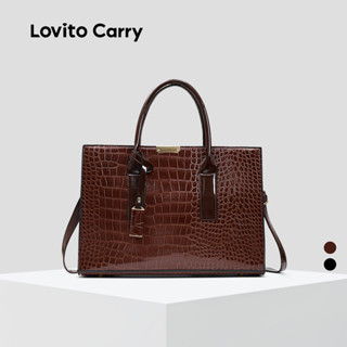 (Lovito Carry) กระเป๋าสะพายไหล่ขนาดเล็กลําลองความจุขนาดใหญ่ห…