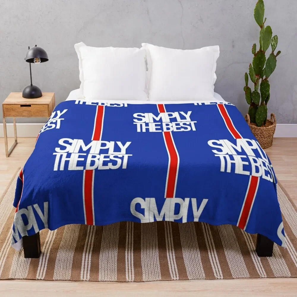 Rangers Fc Simply การออกแบบที่ดีที่สุดโยนผ้าห่มแฟชั่นโซฟาเตียงลายสก๊อตฤดูร้อนผ้าพันคอผ้าห่ม