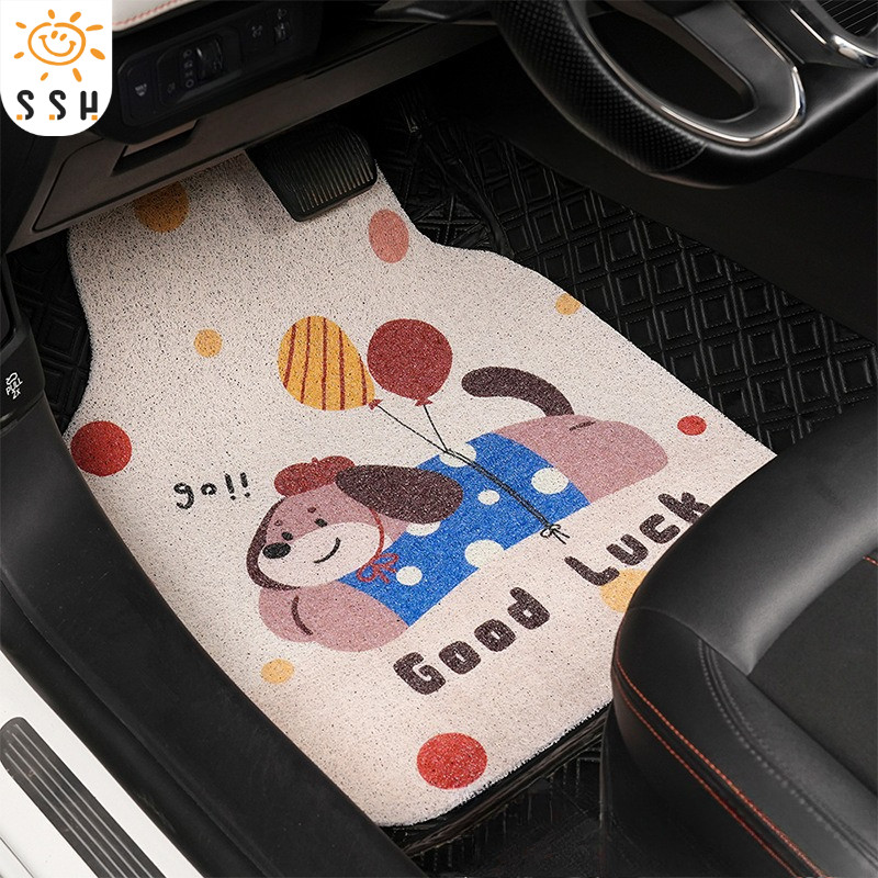 1pcs/set พรมปูพื้นรถยนต์ พรมกันลื่น ลายการ์ตูนน่ารักพรมรถยนต์ พรมปูพื้นรถยนต์ลายการ์ตูน ฟรีไซส์