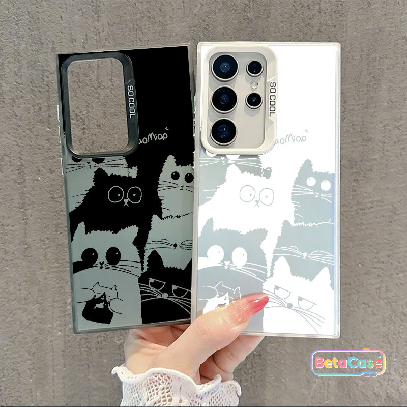 เคสโทรศัพท์ลายน้องแมวดำหลายตัวน่ารัก Case for Samsung Galaxy S30U,S25,S25U,S24,S24U,S23,S23U,S22,S22U,S21,S21U,S20FE