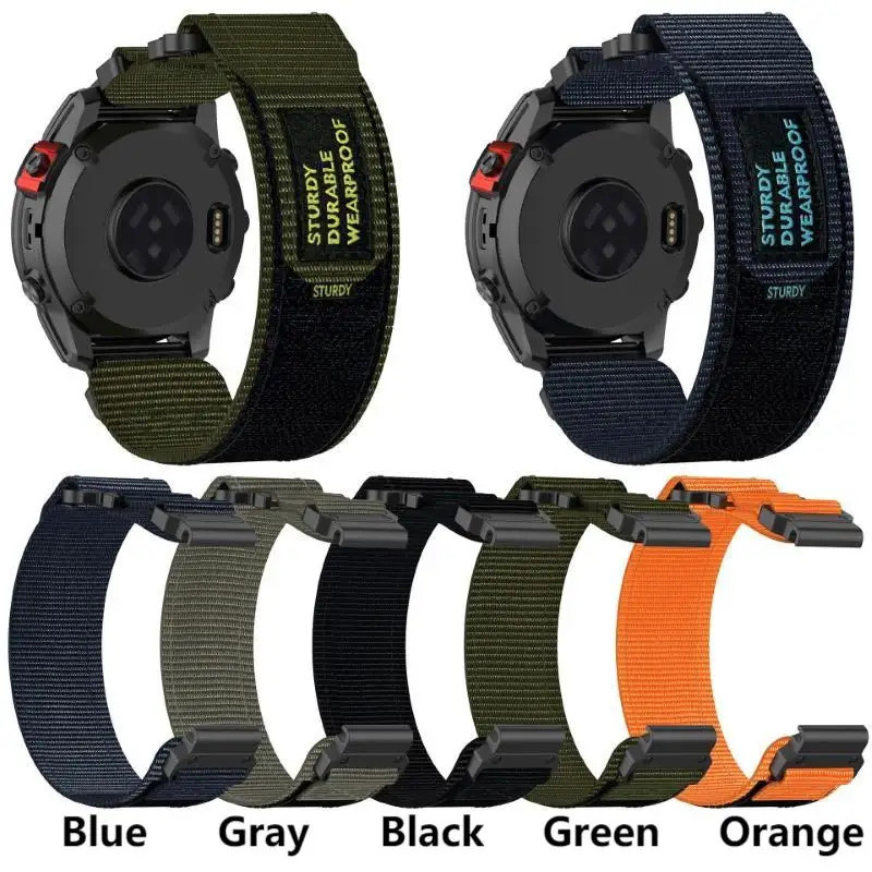 Quickfit 20 มม.22 มม.26 มม.สายนาฬิกาไนลอนสําหรับ Garmin Fenix 8 7 Pro Fenix E Quatix7 Pro Enduro 2 ส