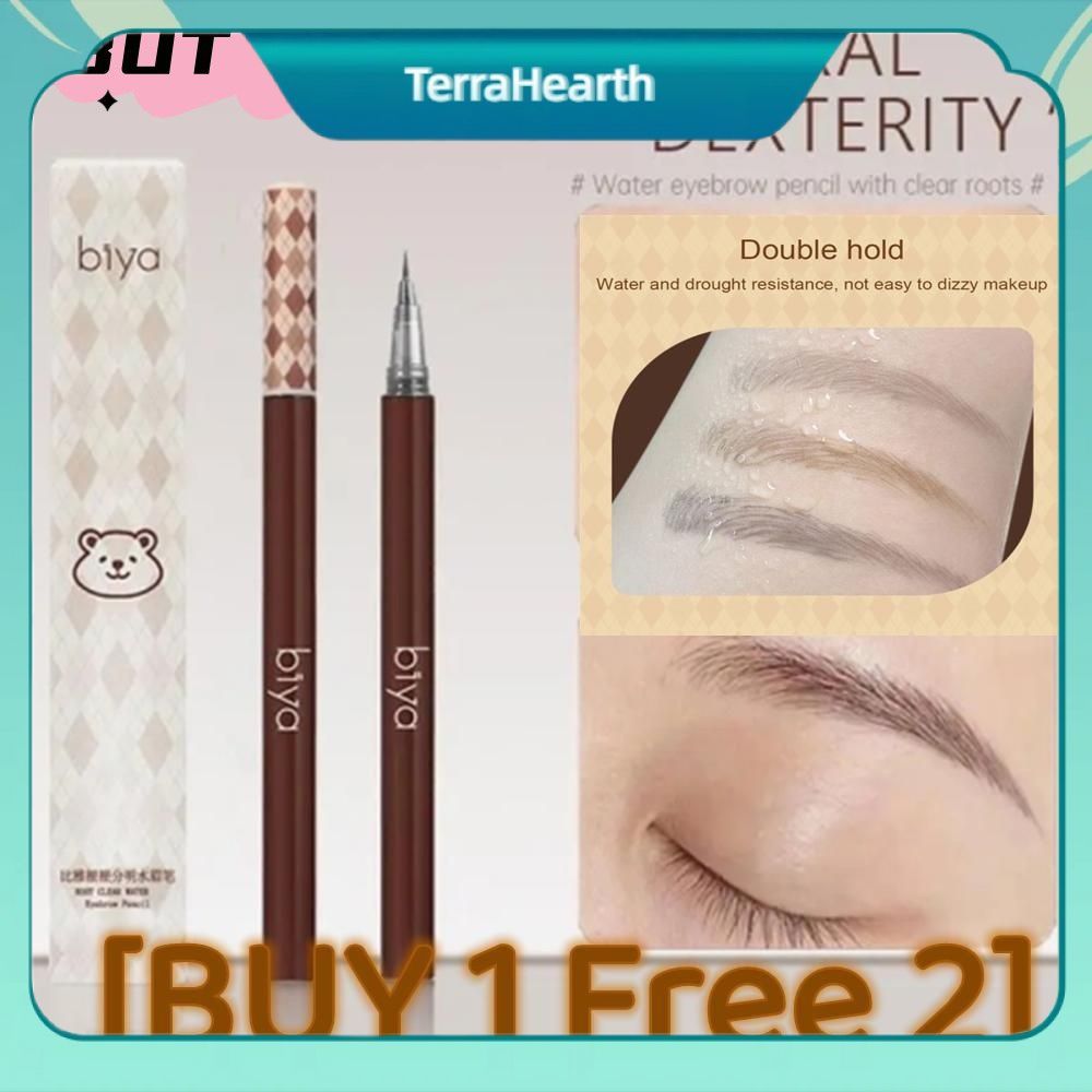 【จัดส่งภายใน 2-3 วัน】 【ซื้อ 1 แถม 2】ดินสอเขียนคิ้ว Biya Clear Roots พร้อมแปรงเกลียว