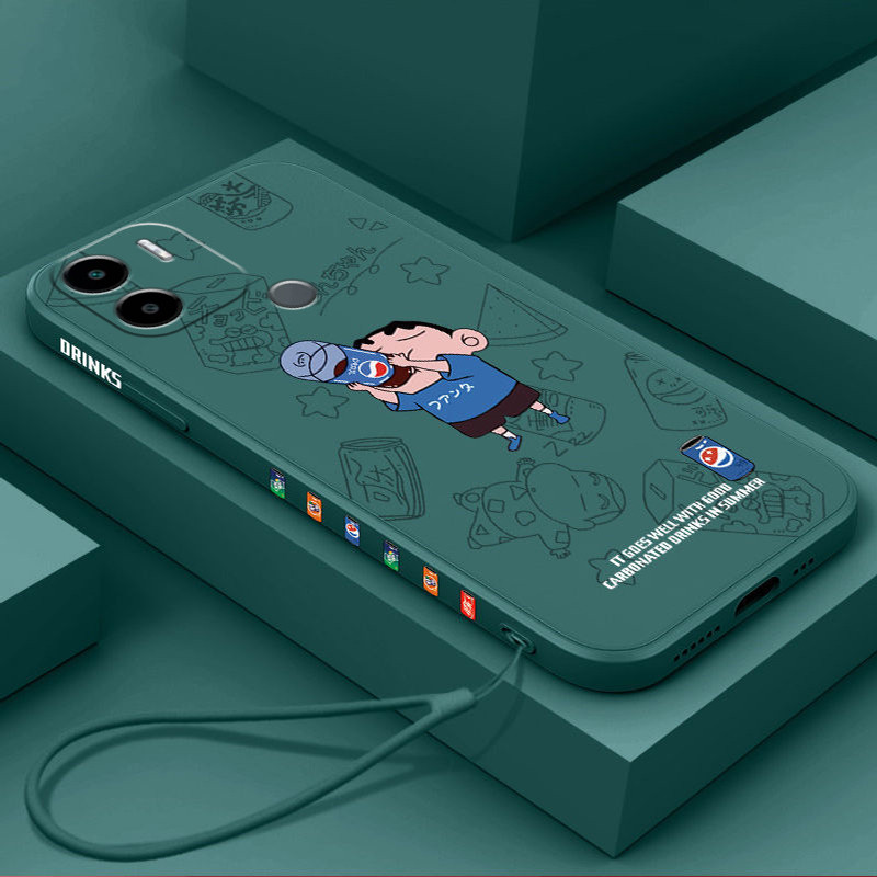 เคส For Redmi A2 Plus / Redmi A1 Plus / Redmi A2 A1 + tpu KLXXซิลิโคนเหลวยางขอบตรงเคสโทรศัพท์ป้องกัน