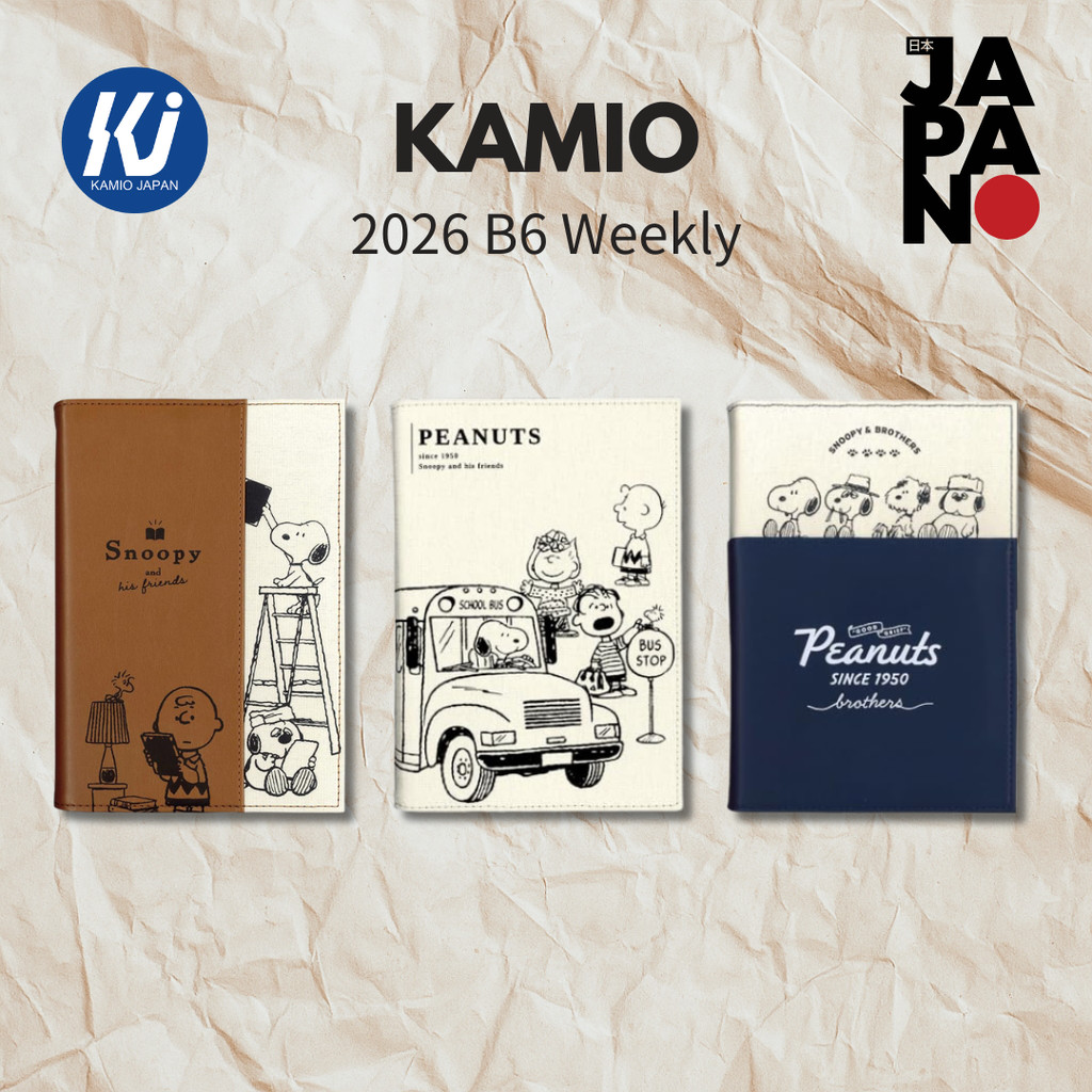 Kamio Japan Snoopy Planner 2026 B6 Weekly Everyone Together 306348 (Starts December 2025)