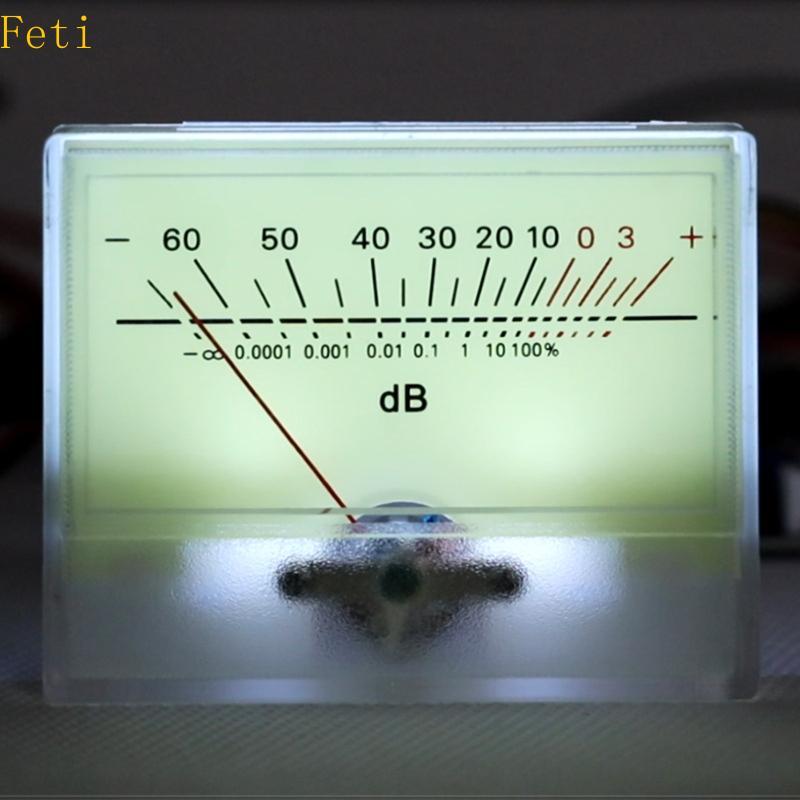 Feti VU Meter LED Backlight DB เครื่องวัดระดับเครื่องขยายเสียงสายไฟง่าย DB Meter