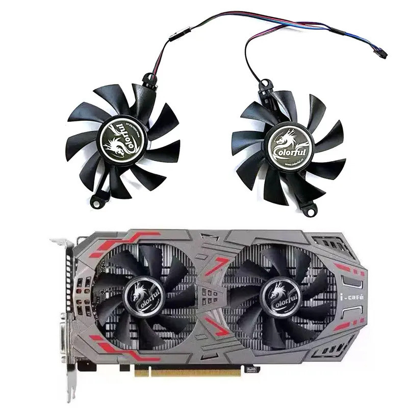 75 มม.4PIN P106-100 GPU พัดลมสําหรับ GTX 960 950 1060 1050Ti GTX960 GTX950 GTX1060 iGame GAMING วิดี