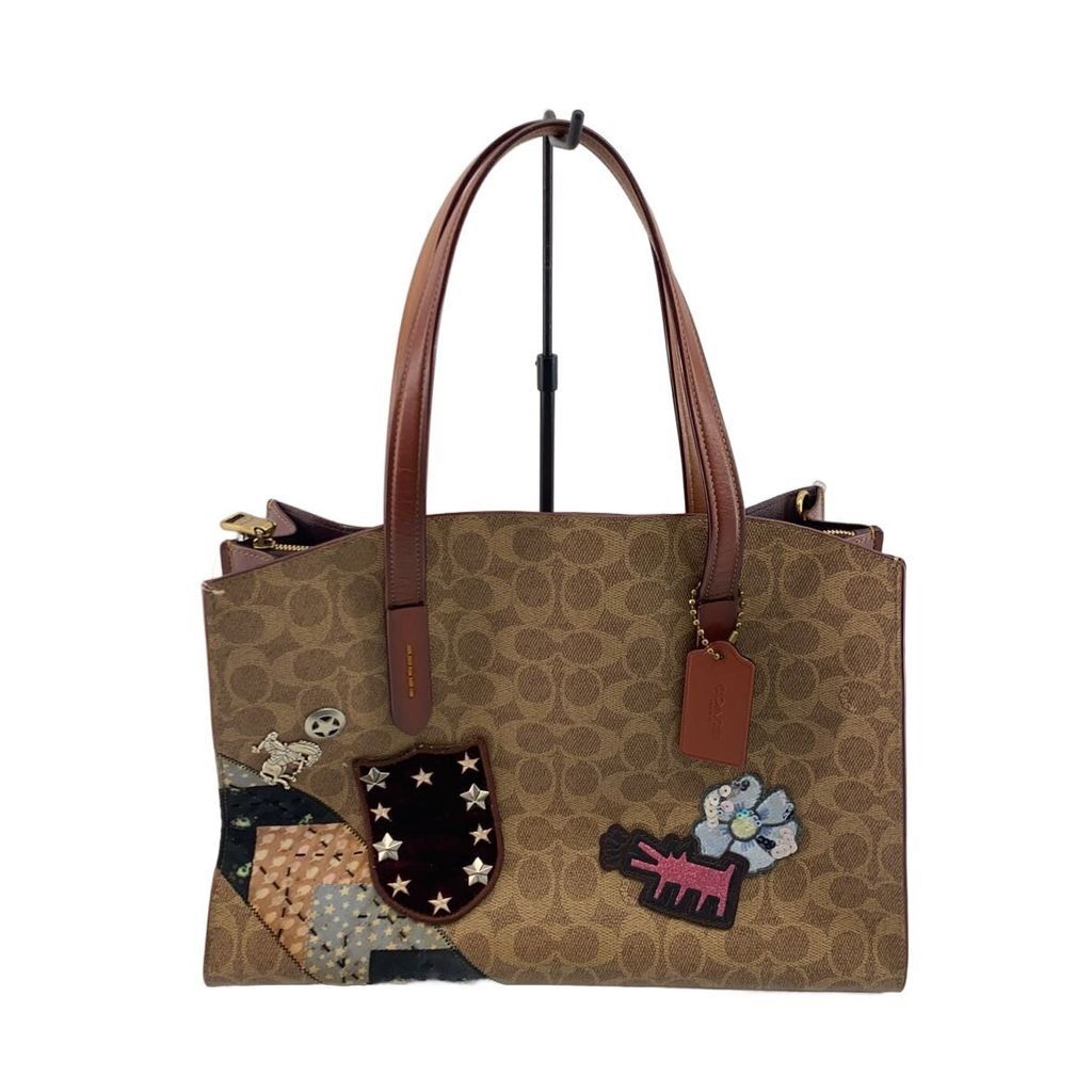 COACH handbags Leather BEG All-over print 31209 Direct from Japan Secondhand